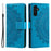 For Samsung Galaxy A26 5G Case Imprinted Totem PU Leather Wallet Stand Phone Cover - Blue - 1