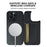 For iPhone 14 Pro Max Magnetic Case RCS Eco Friendly Flip Phone Cover with Kickstand RFID Blocking - Black - 7