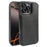 For iPhone 16 Pro Magnetic Case RCS Eco Friendly Flip Phone Cover with Kickstand RFID Blocking - Black - 1