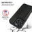 For iPhone 16 Pro Magnetic Case RCS Eco Friendly Flip Phone Cover with Kickstand RFID Blocking - Black - 4
