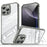 For iPhone 16 Pro Case Invisible Kickstand PC + TPU Anti Drop Phone Cover - Grey - 1
