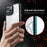 For iPhone 16 Pro Case Invisible Kickstand PC + TPU Anti Drop Phone Cover - Grey - 5