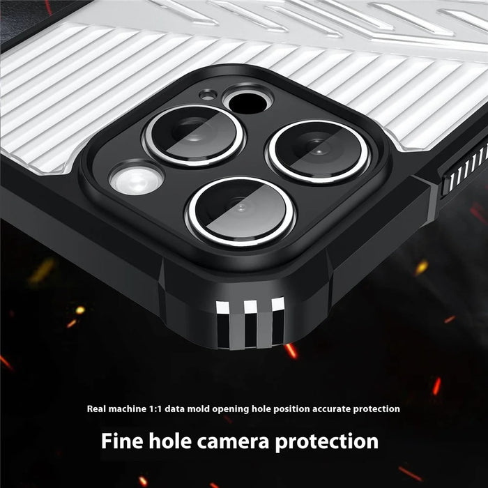 For iPhone 16 Pro Case Invisible Kickstand PC + TPU Anti Drop Phone Cover - Grey - 7