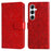 For Samsung Galaxy A56 5G Case Sunflower Imprint Leather Wallet Phone Cover - Red - 1
