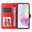 For Samsung Galaxy A56 5G Case Sunflower Imprint Leather Wallet Phone Cover - Red - 2