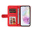 For Samsung Galaxy A36 5G Leather Wallet Cases Skin Touch Phone Cover Stand with Strap - Red - 2
