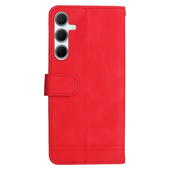 For Samsung Galaxy A36 5G Leather Wallet Cases Skin Touch Phone Cover Stand with Strap - Red - 7