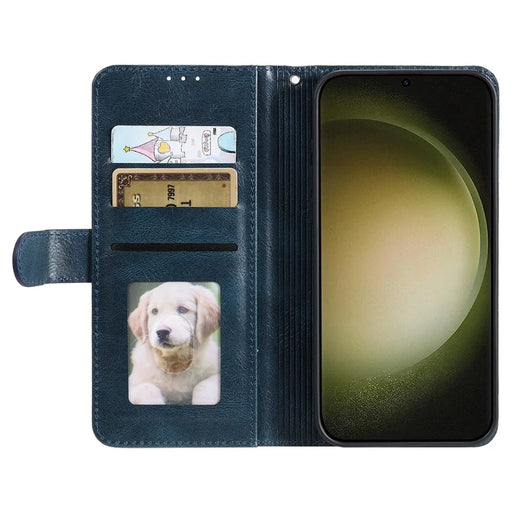 013 Style For Samsung Galaxy A26 5G Case PU Leather Anti-Fall Phone Cover with 6 Card Slots - Blackish Green - 2