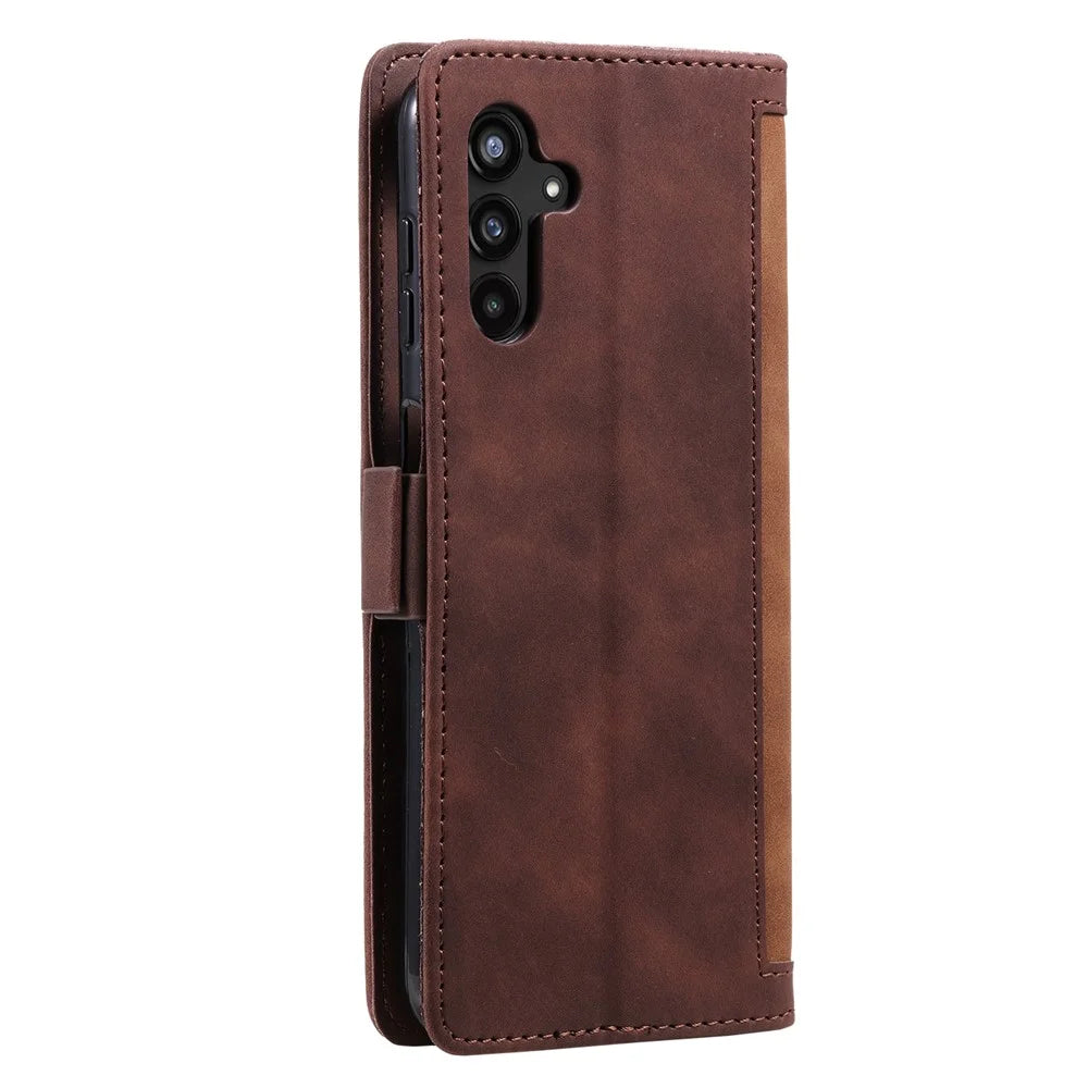 For Samsung Galaxy A26 5G Wallet Case RFID Blocking Stand Leather Phone Cover - Brown - 6