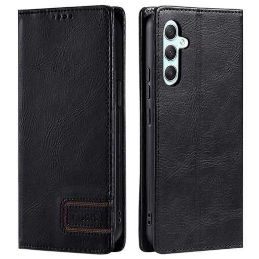 TTUDRCH Style 007 For Samsung Galaxy A26 5G Leather Case RFID Blocking Wallet Stand Phone Cover - Black - 1