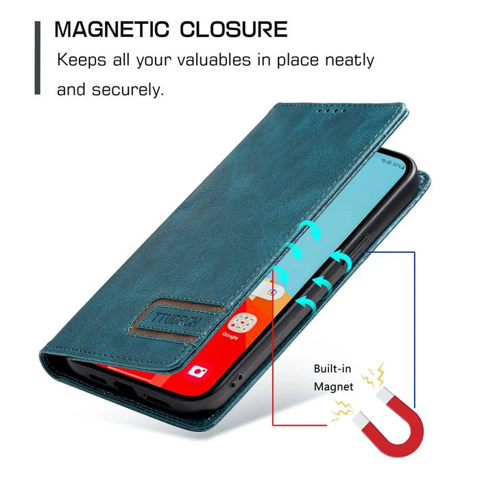 TTUDRCH Style 007 For Samsung Galaxy A26 5G Leather Case RFID Blocking Wallet Stand Phone Cover - Black - 4