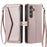 For Samsung Galaxy A26 5G Leather Case with Wrist Strap Wallet Stand Phone Cover - Rose Gold - 1