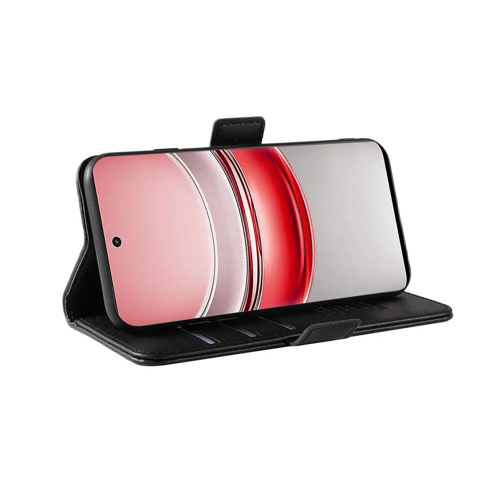 YIKATU For Realme C75 4G / C71 4G / V60 Pro 5G / 14x 5G Wallet Phone Case  YK-003 Leather Stand Cover -  Black - 7