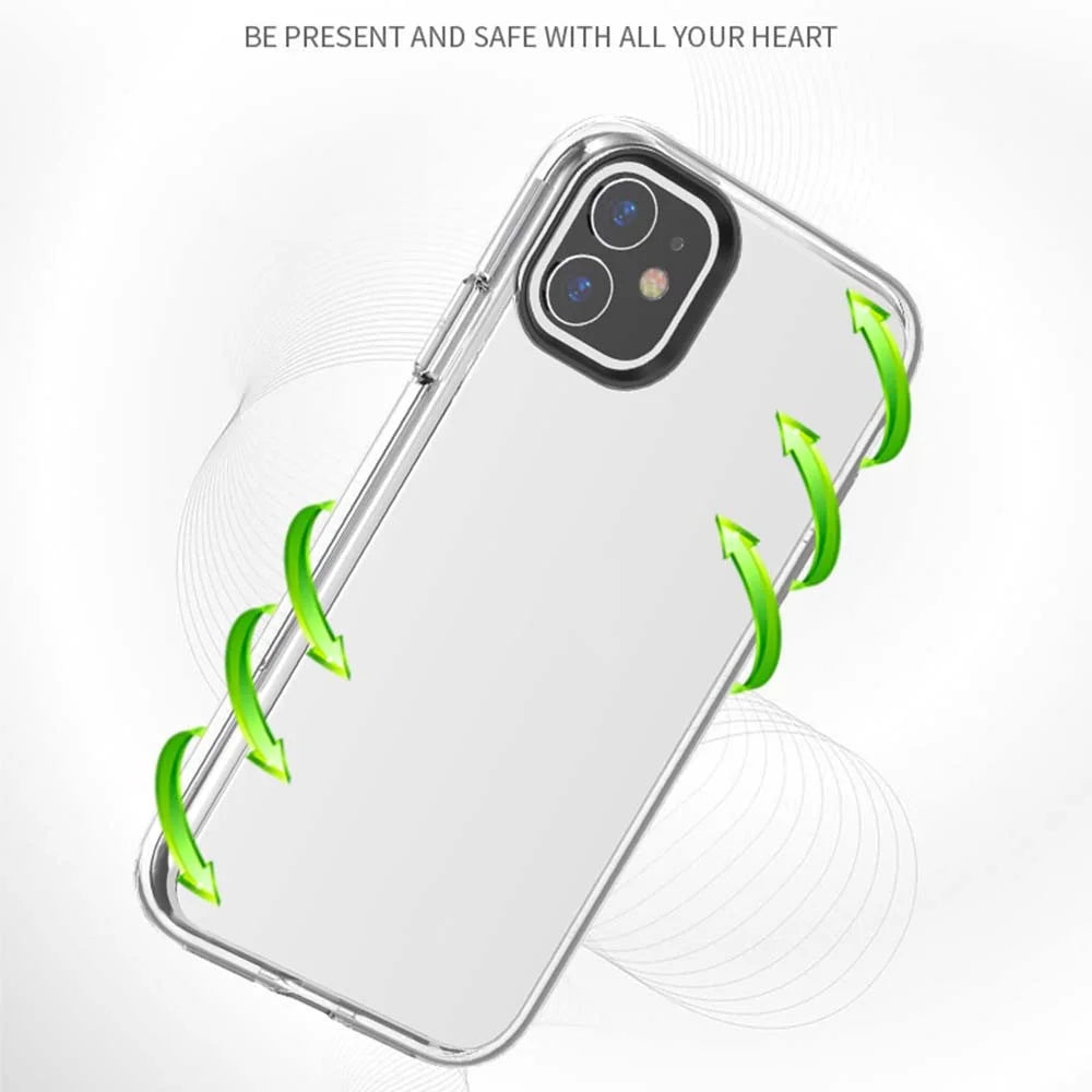 For iPhone 11 Case PC + TPU Shockproof Clear Phone Cover - Transparent - 5