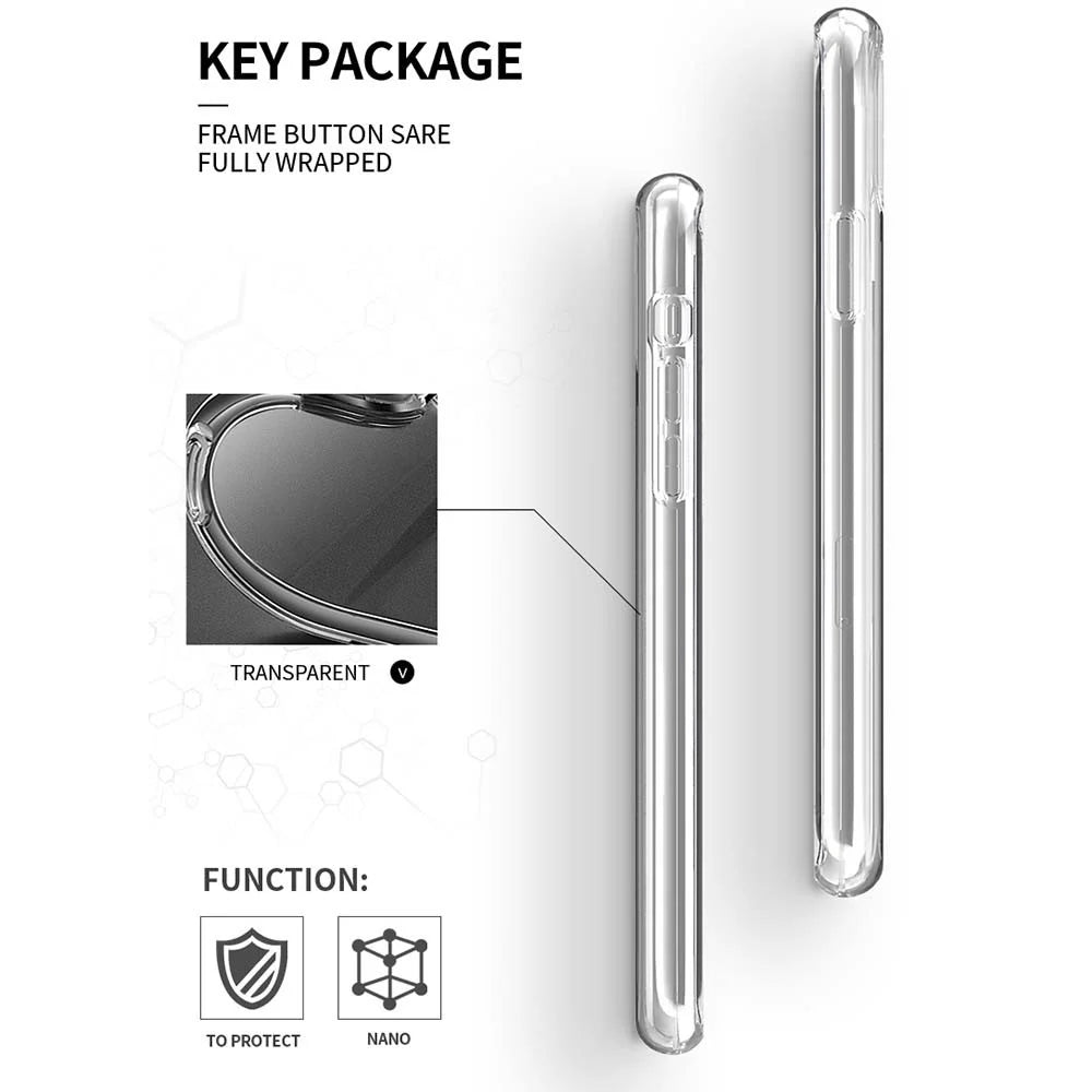 For iPhone 11 Case PC + TPU Shockproof Clear Phone Cover - Transparent - 7