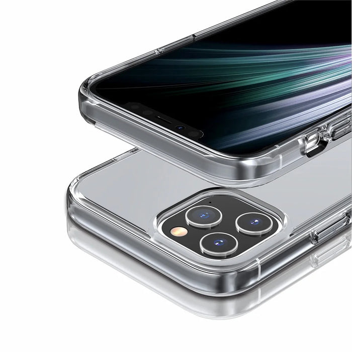 For iPhone 11 Pro Case PC + TPU Shockproof Clear Phone Cover - Transparent Black - 2