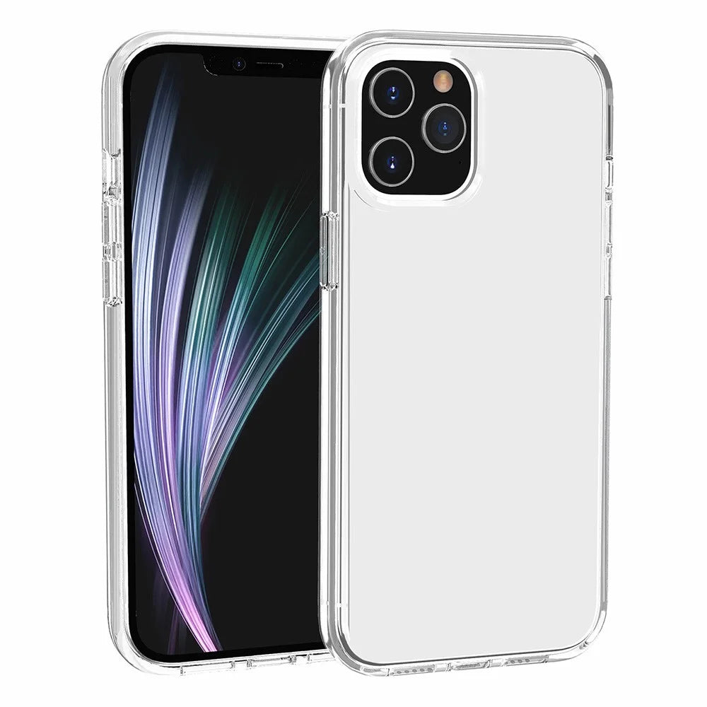 For iPhone 11 Pro Max Case PC + TPU Shockproof Clear Phone Cover - Transparent - 5