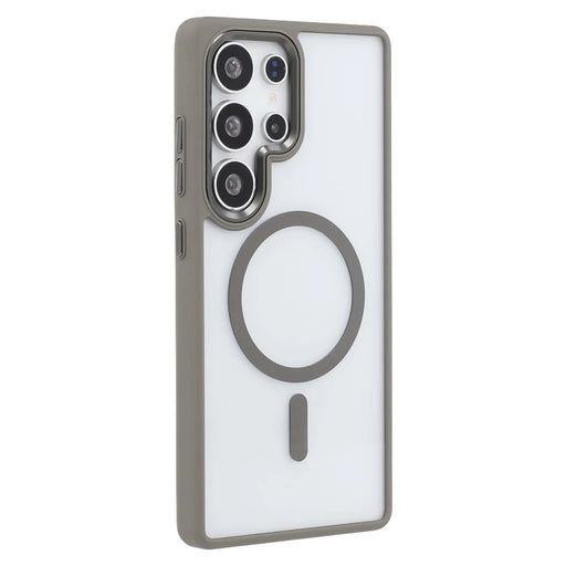 FULEXIN For Samsung Galaxy S25 Ultra Magnetic Case Anti Drop TPU + PC Phone Cover - Grey - 1