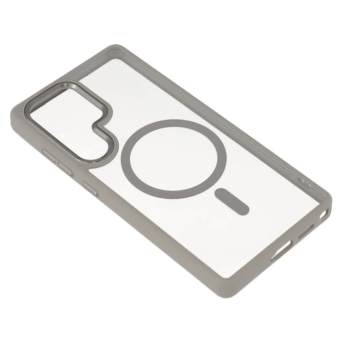 FULEXIN For Samsung Galaxy S25 Ultra Magnetic Case Anti Drop TPU + PC Phone Cover - Grey - 7