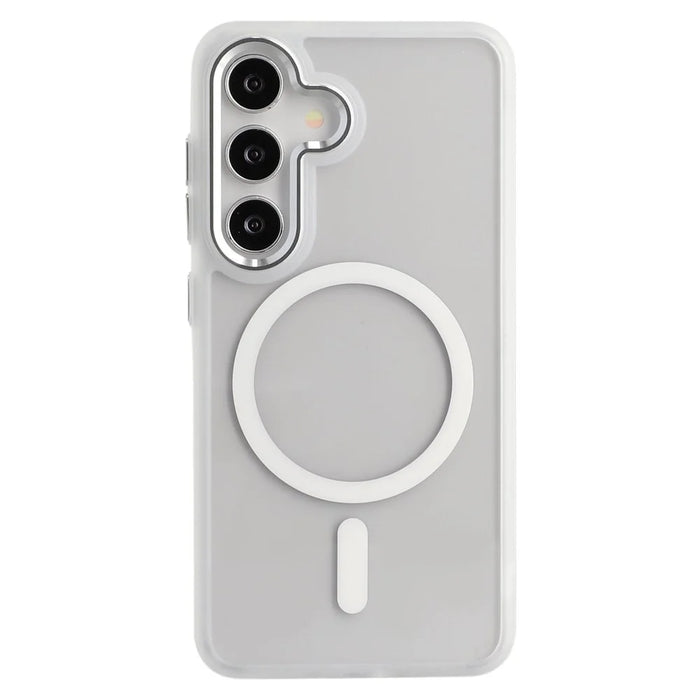 FULEXIN For Samsung Galaxy S25+ Magnetic Case Anti Drop TPU + PC Phone Cover - White - 4