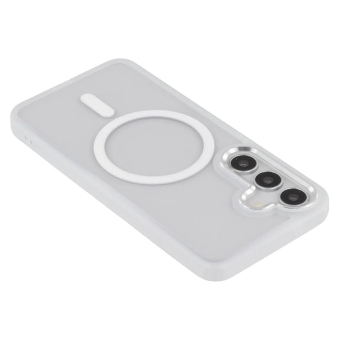 FULEXIN For Samsung Galaxy S25+ Magnetic Case Anti Drop TPU + PC Phone Cover - White - 6