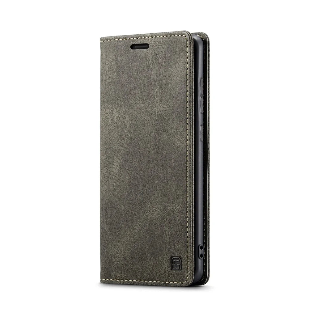 AUTSPACE For Samsung Galaxy A40 Wallet Case  A01 Leather Stand Cover with RFID Blocking Card Holder - Coffee - 2