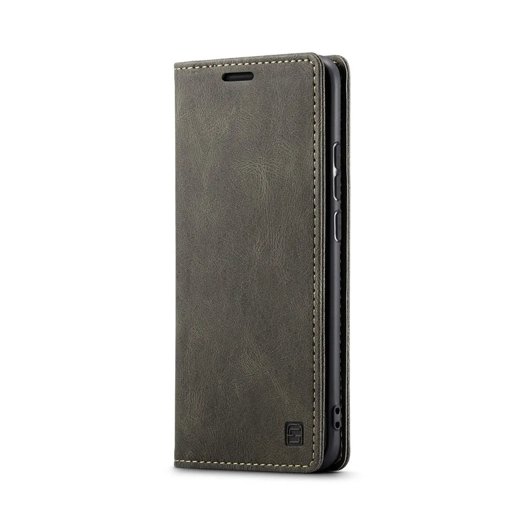 AUTSPACE For Samsung Galaxy A50s / Galaxy A30s / Galaxy A50 Wallet Case  A01 Leather Stand Cover with RFID Blocking Card Holder - Coffee - 2