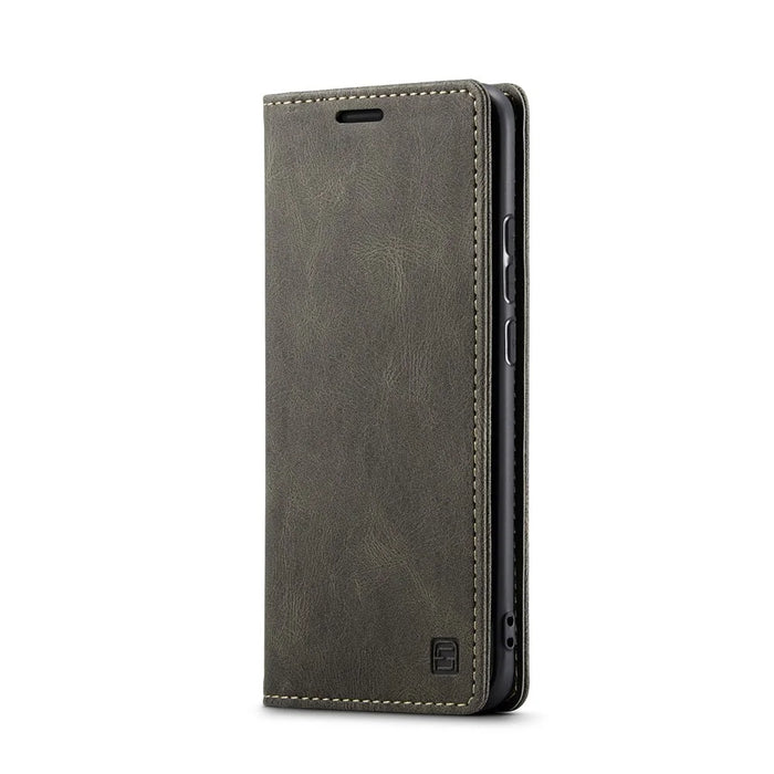 AUTSPACE For Samsung Galaxy A50s / Galaxy A30s / Galaxy A50 Wallet Case  A01 Leather Stand Cover with RFID Blocking Card Holder - Coffee - 2