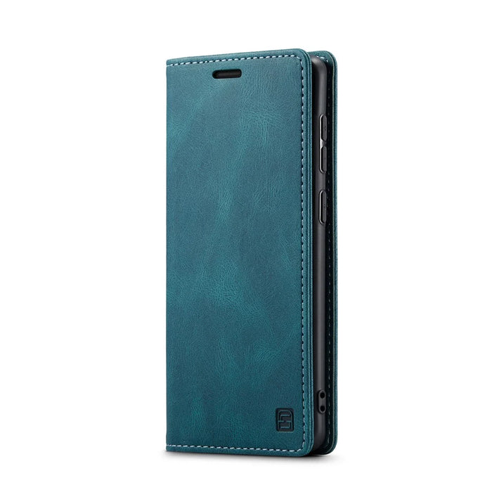 AUTSPACE For Samsung Galaxy A31 Wallet Case  A01 Leather Stand Cover with RFID Blocking Card Holder - Blue - 2