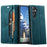 AUTSPACE For Samsung Galaxy A35 5G Wallet Case  A01 Leather Stand Cover with RFID Blocking Card Holder - Blue - 1