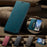 AUTSPACE For Samsung Galaxy A35 5G Wallet Case  A01 Leather Stand Cover with RFID Blocking Card Holder - Blue - 4