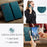 AUTSPACE For Samsung Galaxy A35 5G Wallet Case  A01 Leather Stand Cover with RFID Blocking Card Holder - Blue - 5