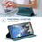 AUTSPACE For Samsung Galaxy A35 5G Wallet Case  A01 Leather Stand Cover with RFID Blocking Card Holder - Blue - 6