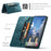 AUTSPACE For Samsung Galaxy A35 5G Wallet Case  A01 Leather Stand Cover with RFID Blocking Card Holder - Blue - 7