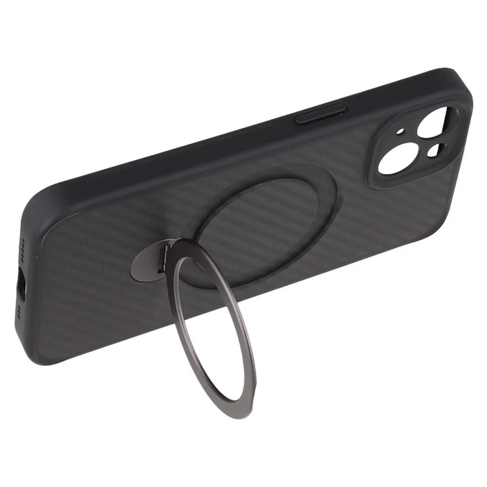 For iPhone 13 Case Compatible with MagSafe Kickstand TPU + PC Phone Cover Carbon Fiber Texture - 4