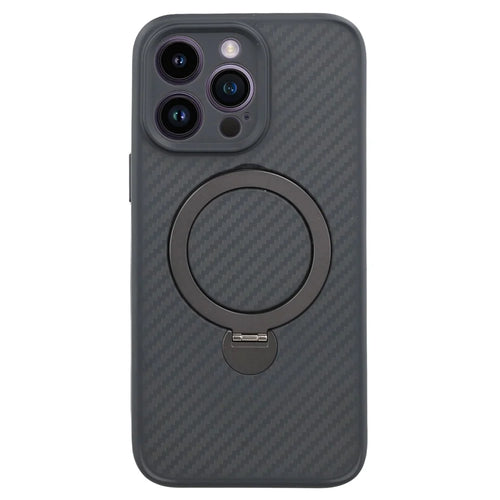 For iPhone 14 Pro Max Case Compatible with MagSafe Kickstand TPU + PC Phone Cover Carbon Fiber Texture - 1