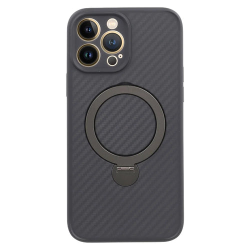 For iPhone 13 Pro Max Case Compatible with MagSafe Kickstand TPU + PC Phone Cover Carbon Fiber Texture - 1
