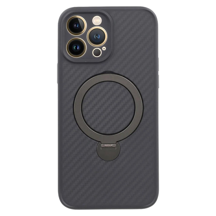 For iPhone 13 Pro Max Case Compatible with MagSafe Kickstand TPU + PC Phone Cover Carbon Fiber Texture - 1