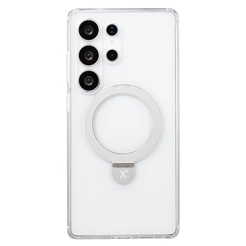 X-LEVEL PITHY STONE II For Samsung Galaxy S25 Ultra Magnetic Case PC+TPU Back Cover with Kickstand - Transparent - 1