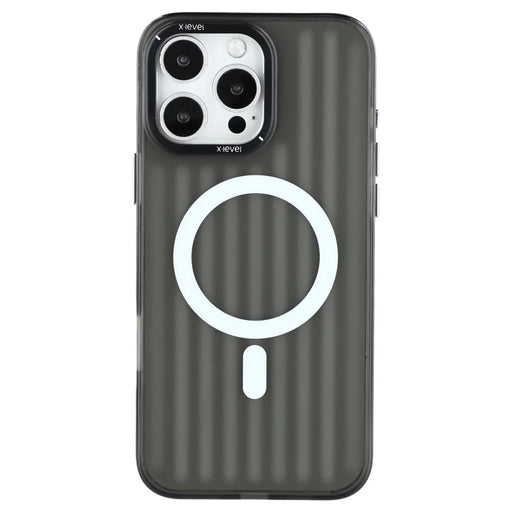 X-LEVEL For iPhone 16 Pro Max Case Compatible with MagSafe Iridescent Color Changing PC + TPU Phone Cover - Black - 1