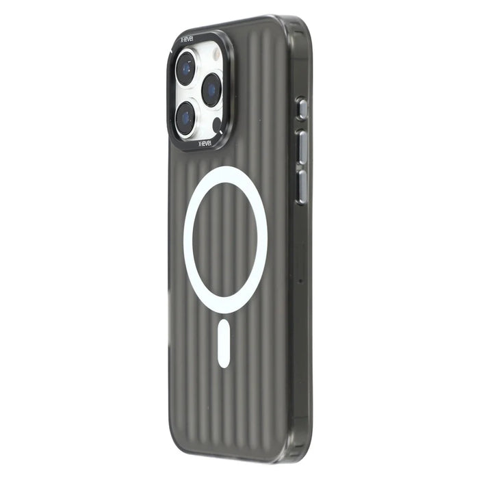 X-LEVEL For iPhone 16 Pro Max Case Compatible with MagSafe Iridescent Color Changing PC + TPU Phone Cover - Black - 4