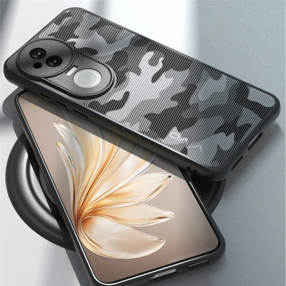 IBMRS For vivo S20 5G Case TPU + PC Heavy Duty Shockproof Phone Cover Camera Protection - Artistic Camouflage - 2