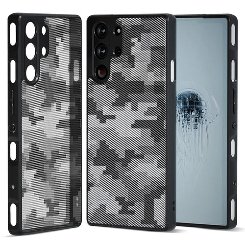 IBMRS For ZTE nubia Red Magic 10 Pro 5G / 10 Pro+ 5G Case TPU + PC Heavy Duty Shockproof Phone Cover Camera Protection - Grid Camouflage - 1