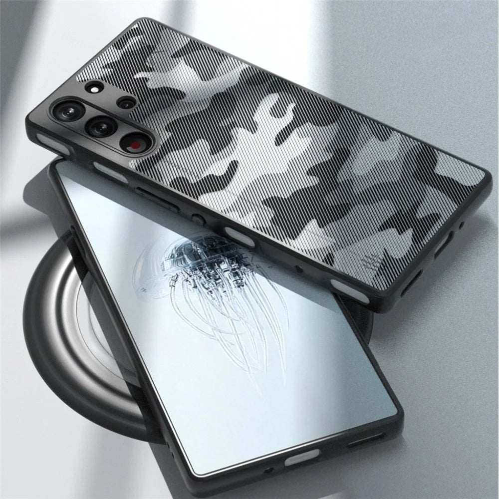 IBMRS For ZTE nubia Red Magic 10 Pro 5G / 10 Pro+ 5G Case TPU + PC Heavy Duty Shockproof Phone Cover Camera Protection - Grid Camouflage - 2