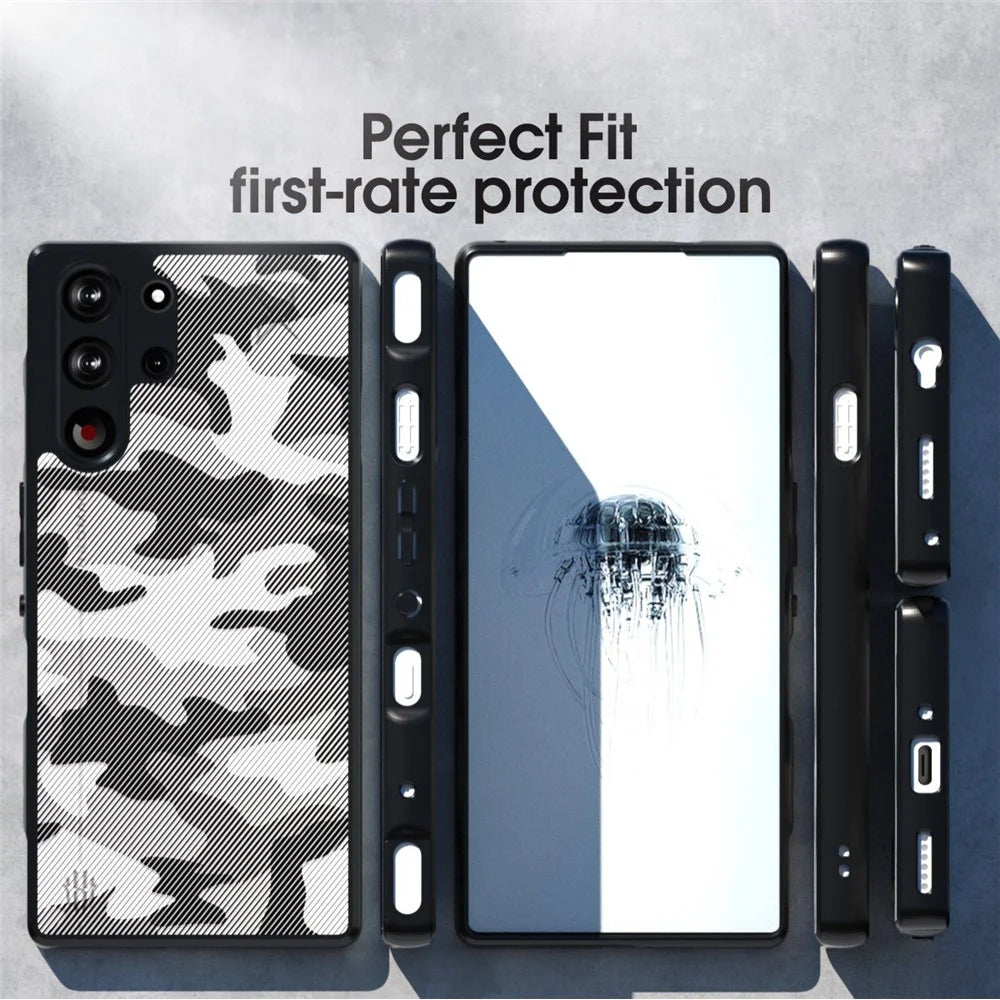 IBMRS For ZTE nubia Red Magic 10 Pro 5G / 10 Pro+ 5G Case TPU + PC Heavy Duty Shockproof Phone Cover Camera Protection - Grid Camouflage - 3