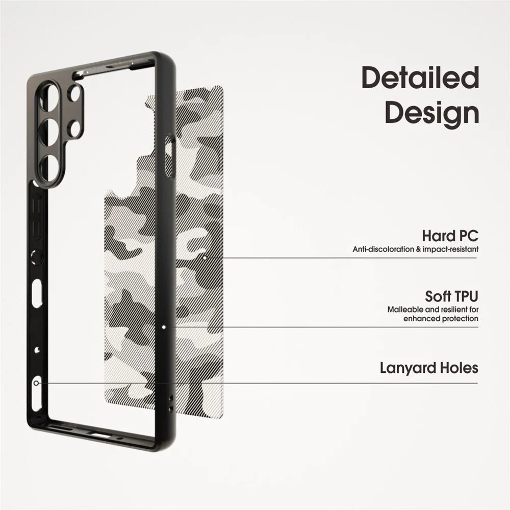 IBMRS For ZTE nubia Red Magic 10 Pro 5G / 10 Pro+ 5G Case TPU + PC Heavy Duty Shockproof Phone Cover Camera Protection - Grid Camouflage - 4