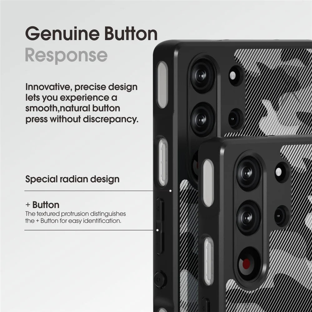 IBMRS For ZTE nubia Red Magic 10 Pro 5G / 10 Pro+ 5G Case TPU + PC Heavy Duty Shockproof Phone Cover Camera Protection - Grid Camouflage - 6