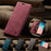 AUTSPACE For Samsung Galaxy S10 Plus Wallet Case  A01 Leather Stand Cover with RFID Blocking Card Holder - Red - 4