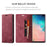 AUTSPACE For Samsung Galaxy S10 Plus Wallet Case  A01 Leather Stand Cover with RFID Blocking Card Holder - Red - 5