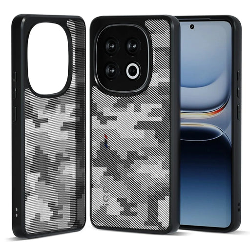 IBMRS For vivo iQOO 13 5G Case TPU + PC Heavy Duty Shockproof Phone Cover Camera Protection - Grid Camouflage - 1
